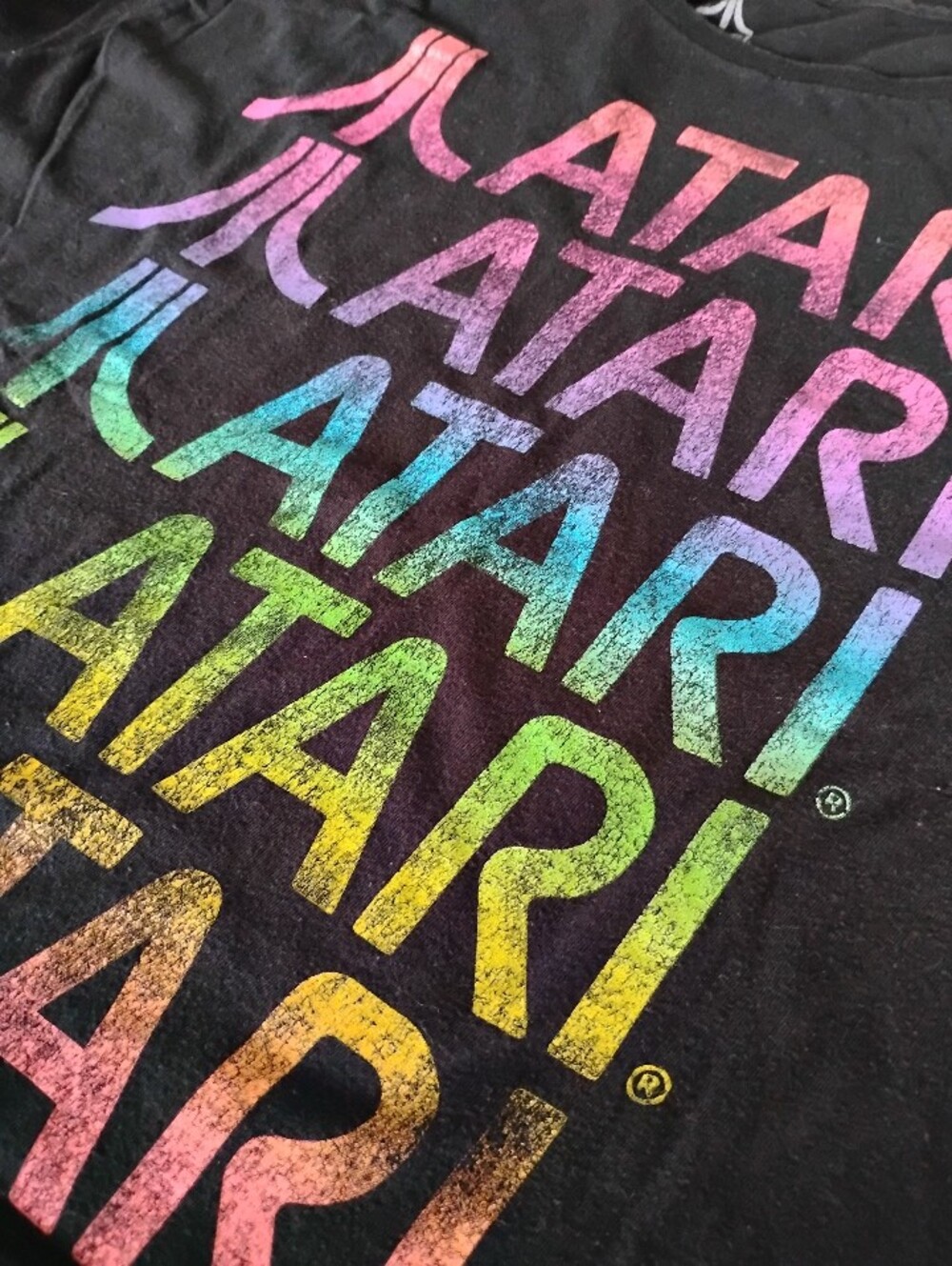 Unisex Retro Inspired Size M Black ATARI graphic T‑Shirt